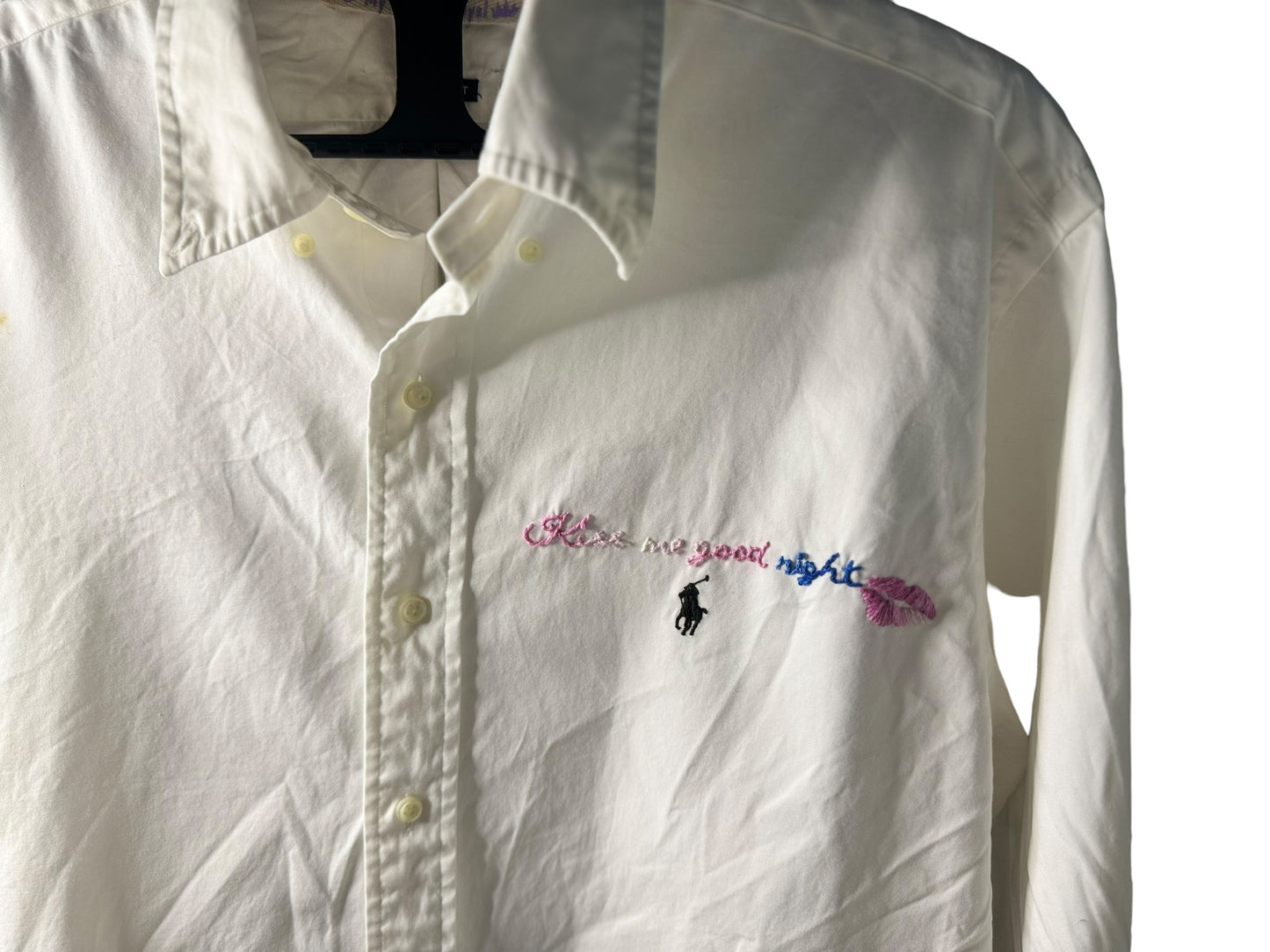 Kiss me Goodnight White oxford button down
