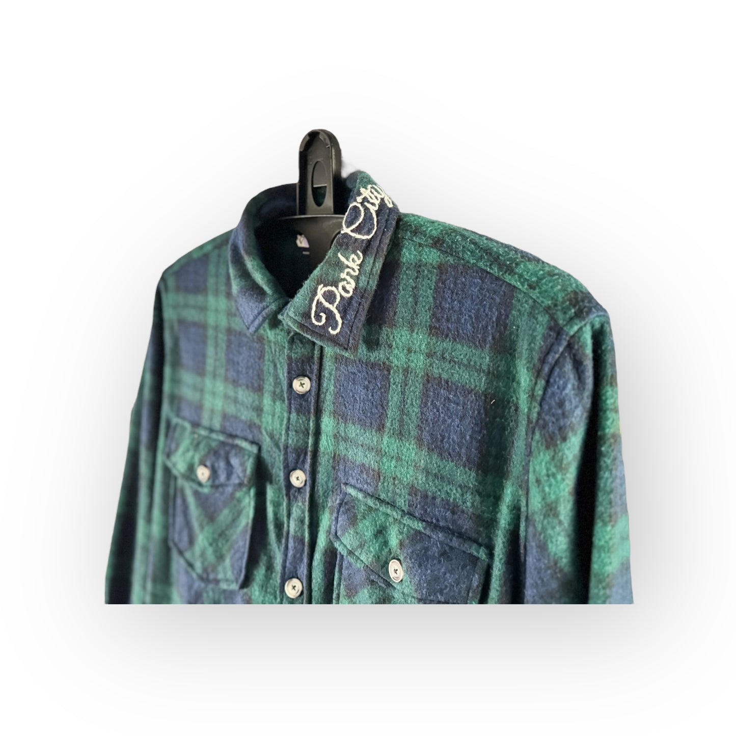 Park City BLACK WATCH TARTAN flannel plaid with pockets