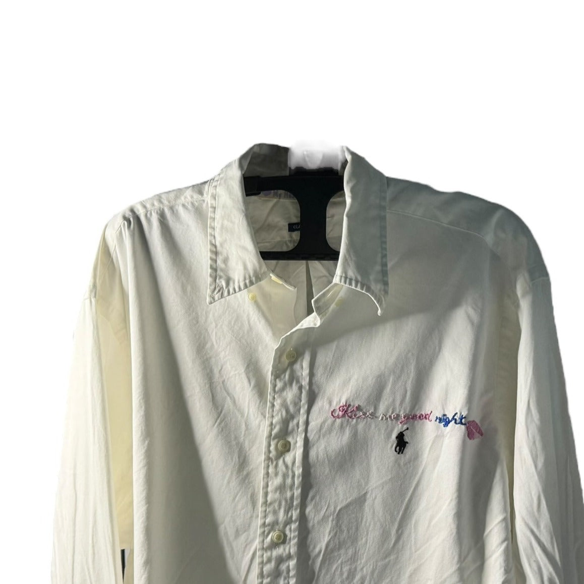 Kiss me Goodnight White oxford button down