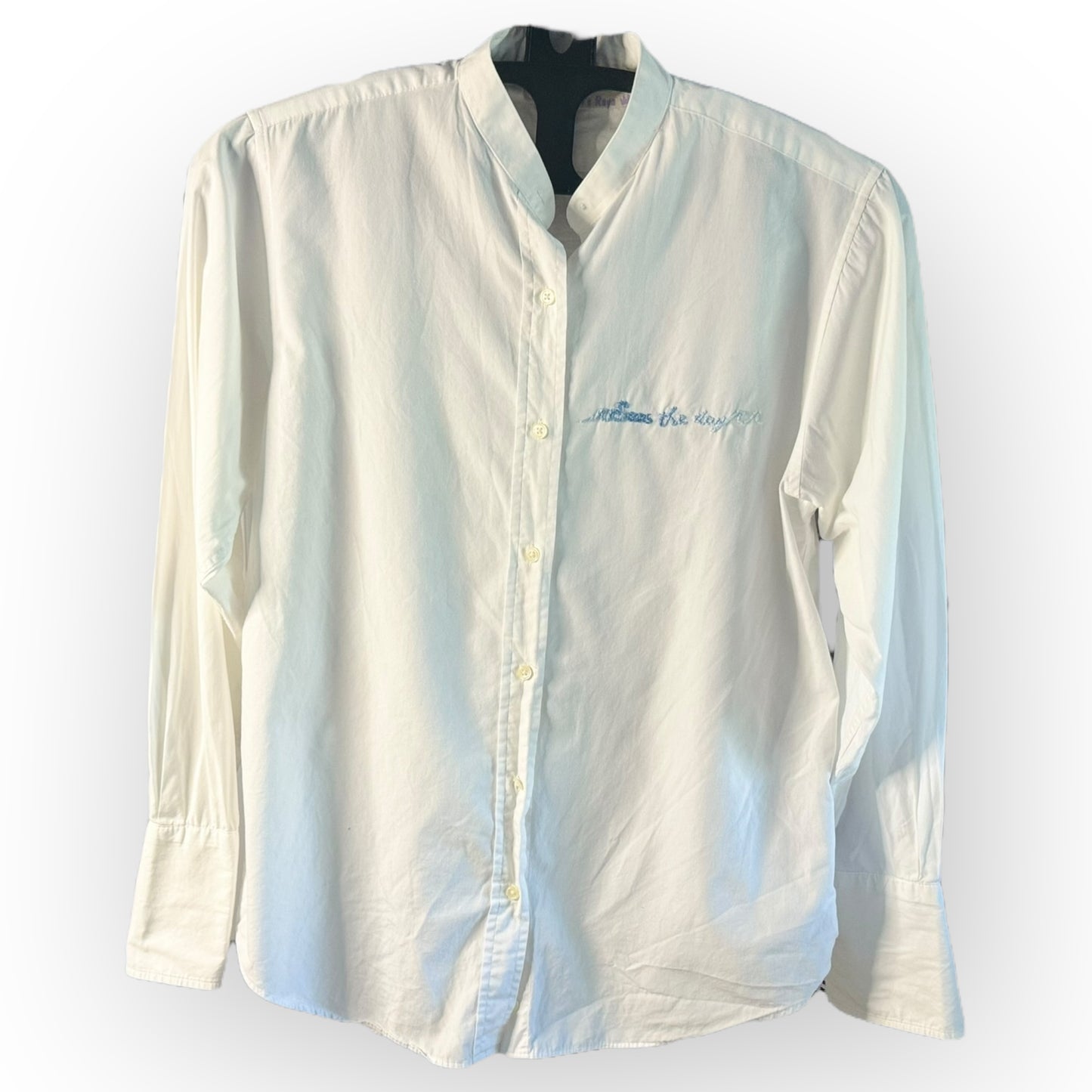 Seas the Day white tux shirt small