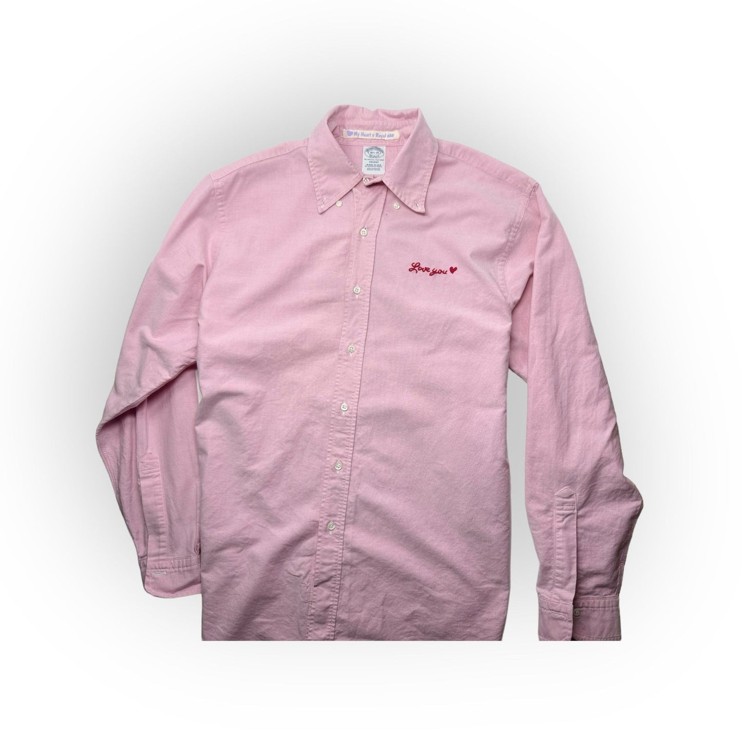 Love you Pink Oxford button down