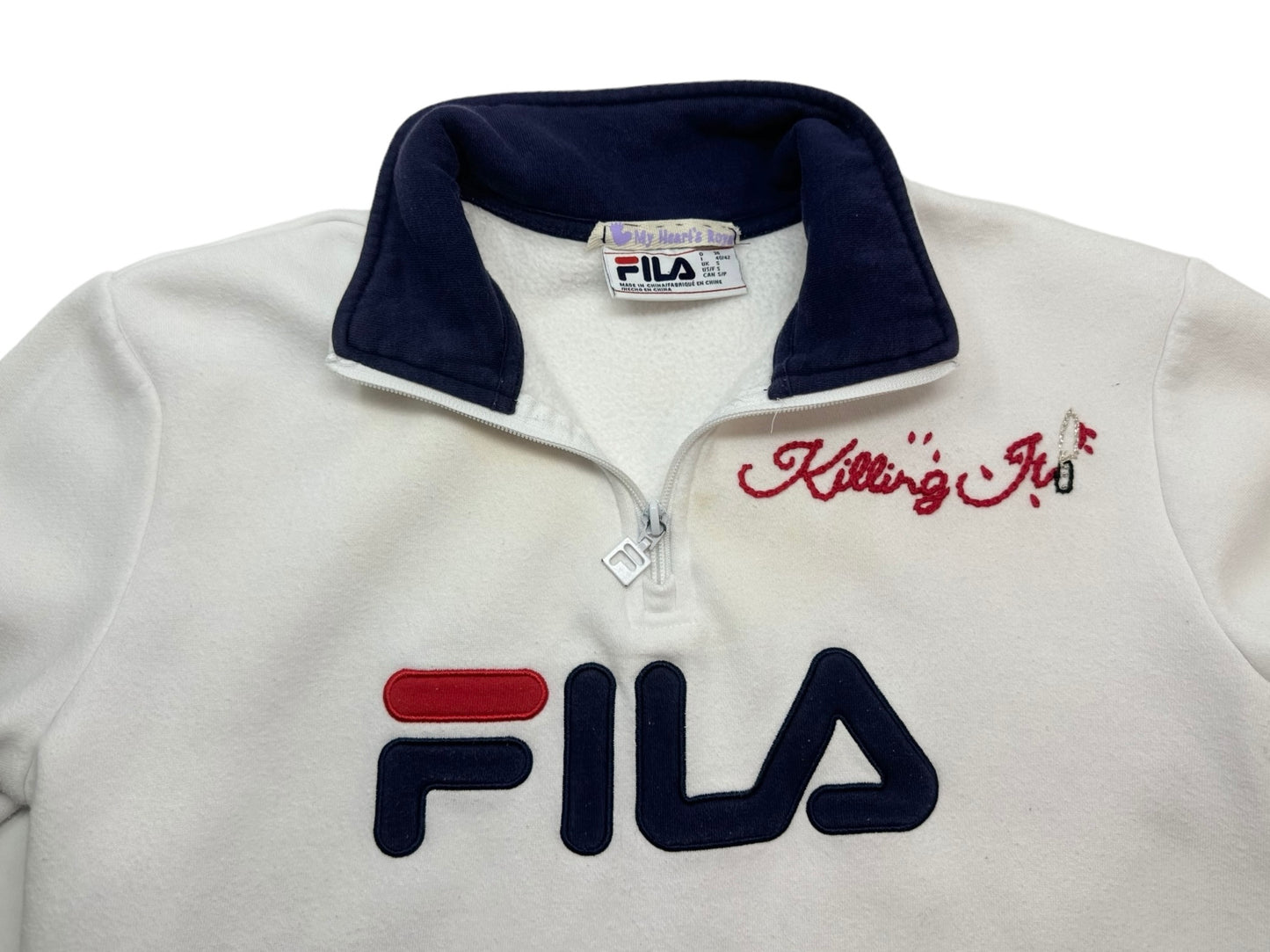 retro Fila "killing It" crop sweatshirt size small