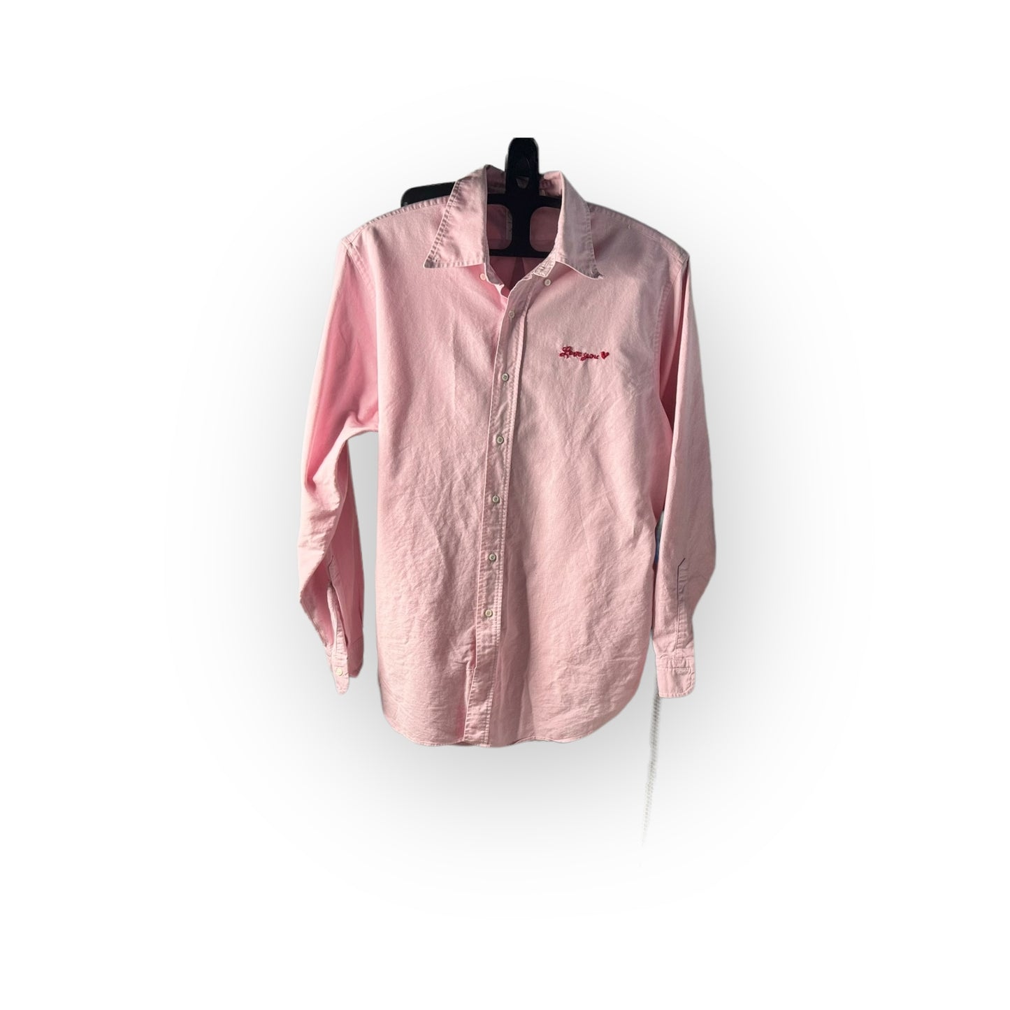 Love you Pink Oxford button down