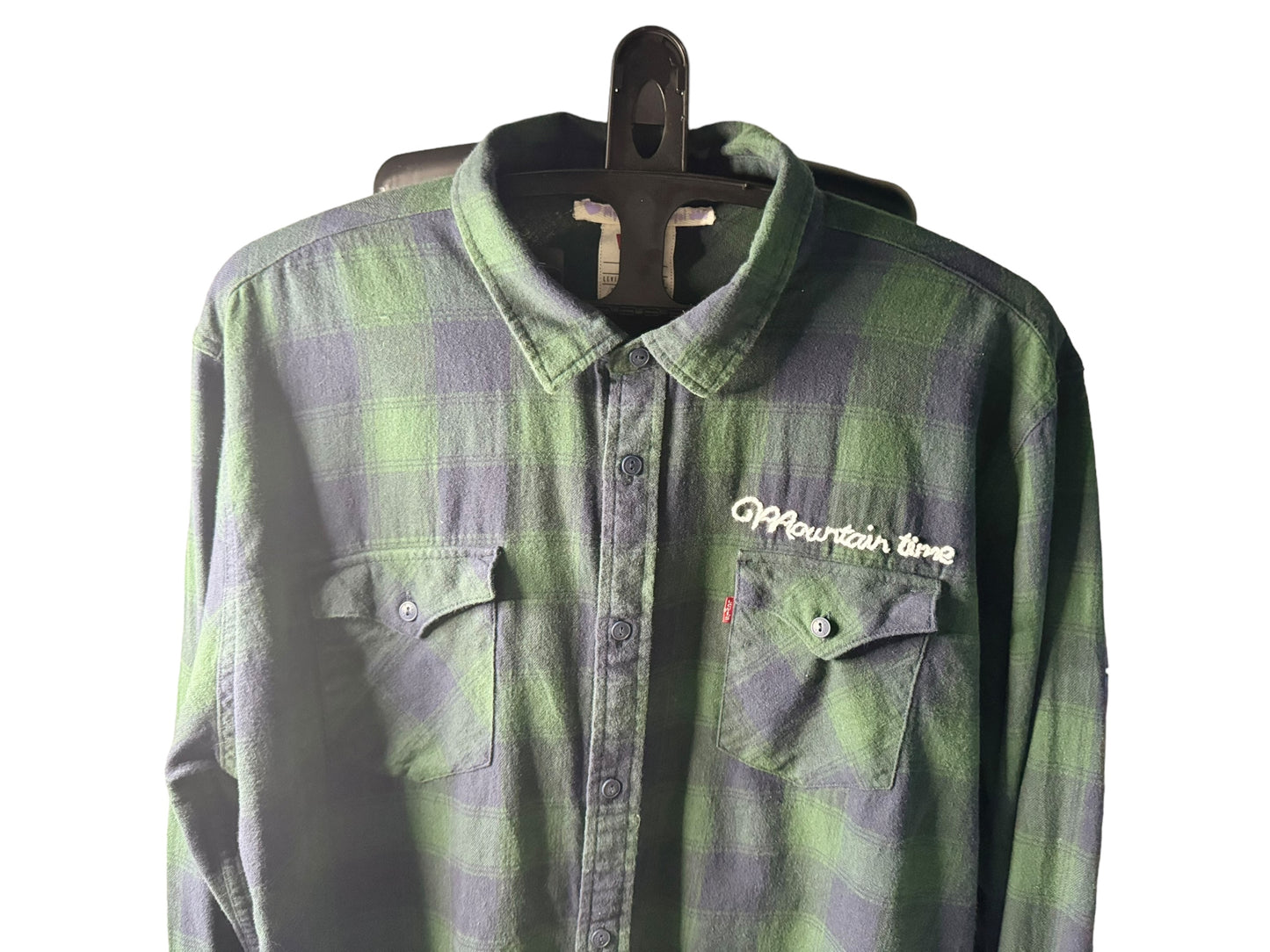 Mountain time flannel in Black watch plaid