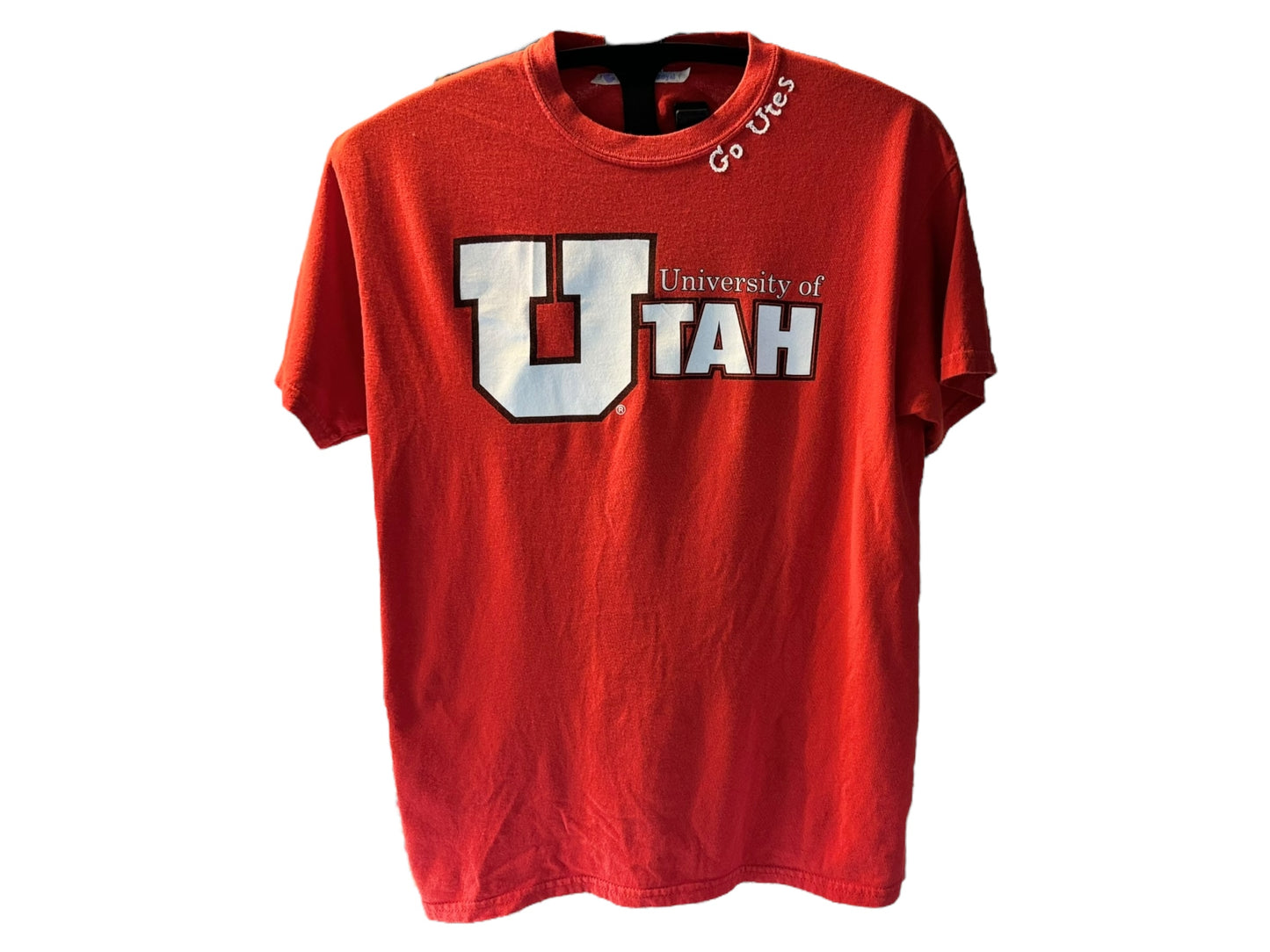 Go UTES U of U upcycled embroidered t-shirt