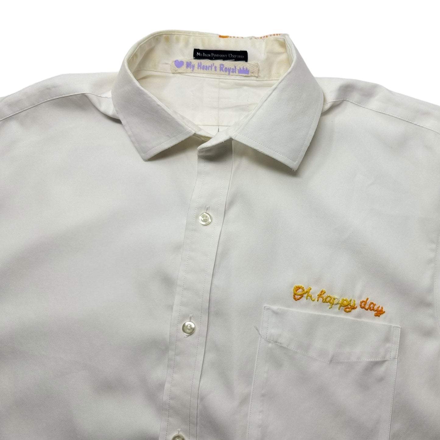Oh Happy day large White oxford button down