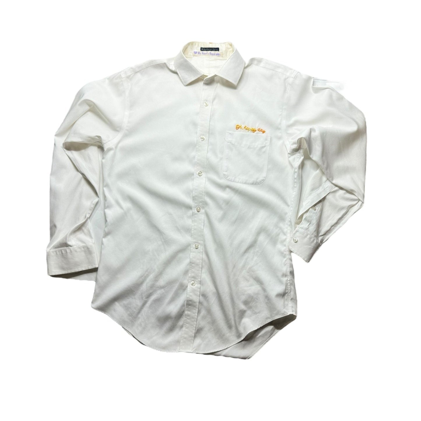 Oh Happy day large White oxford button down