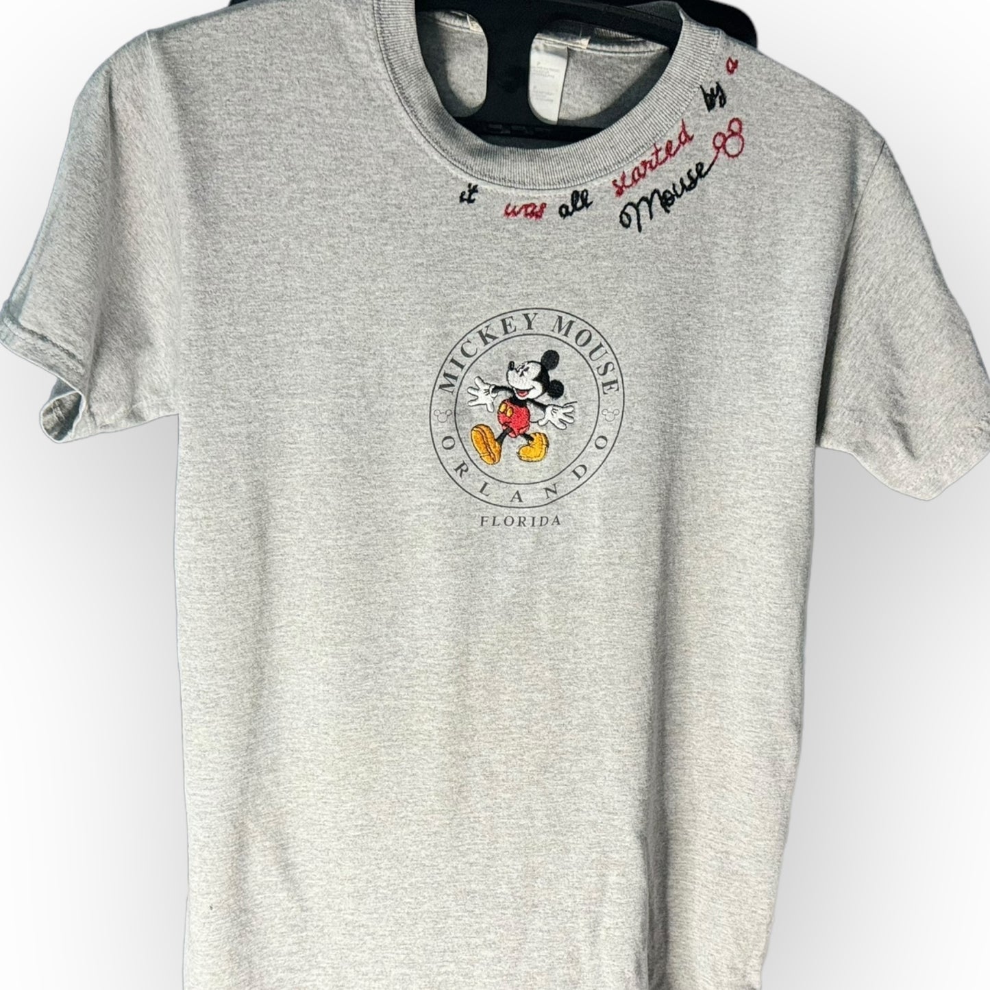 Retro small Disney World tee it was all started by a mouse