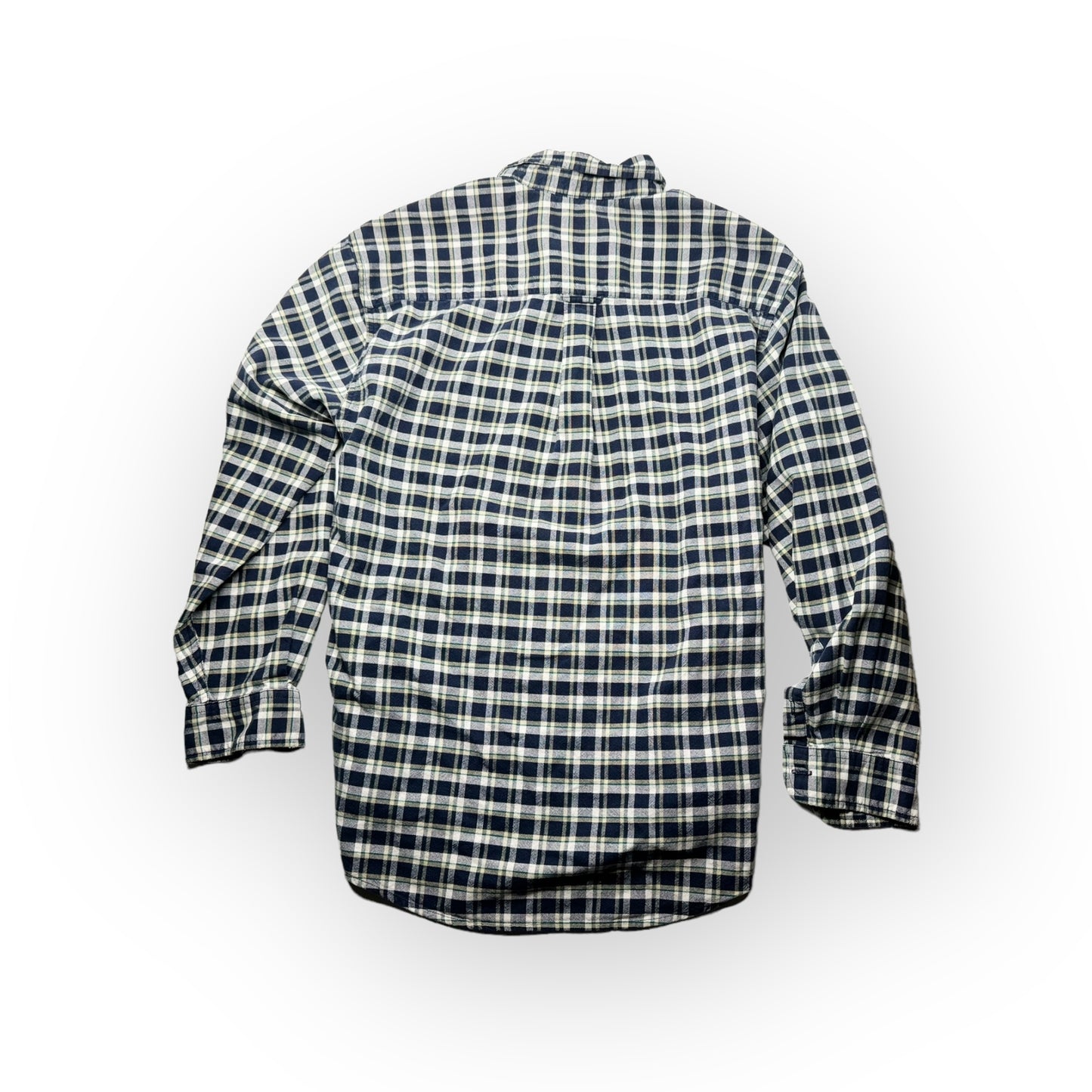Powder to the people XL blue plaid button down