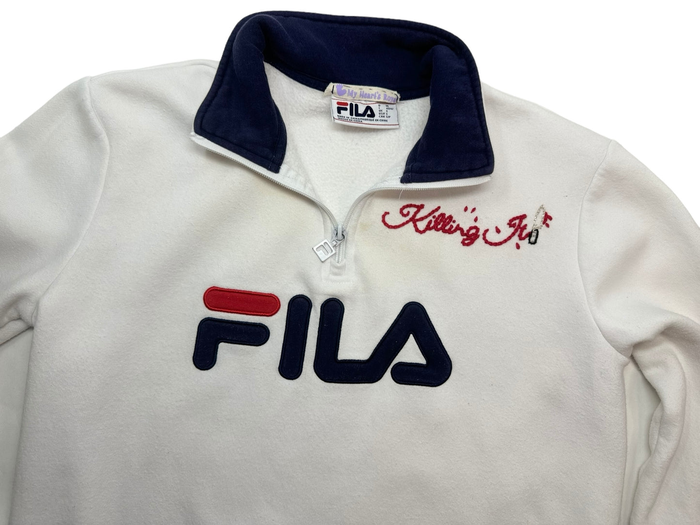 retro Fila "killing It" crop sweatshirt size small