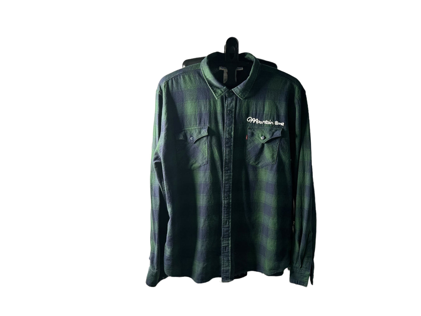 Mountain time flannel in Black watch plaid
