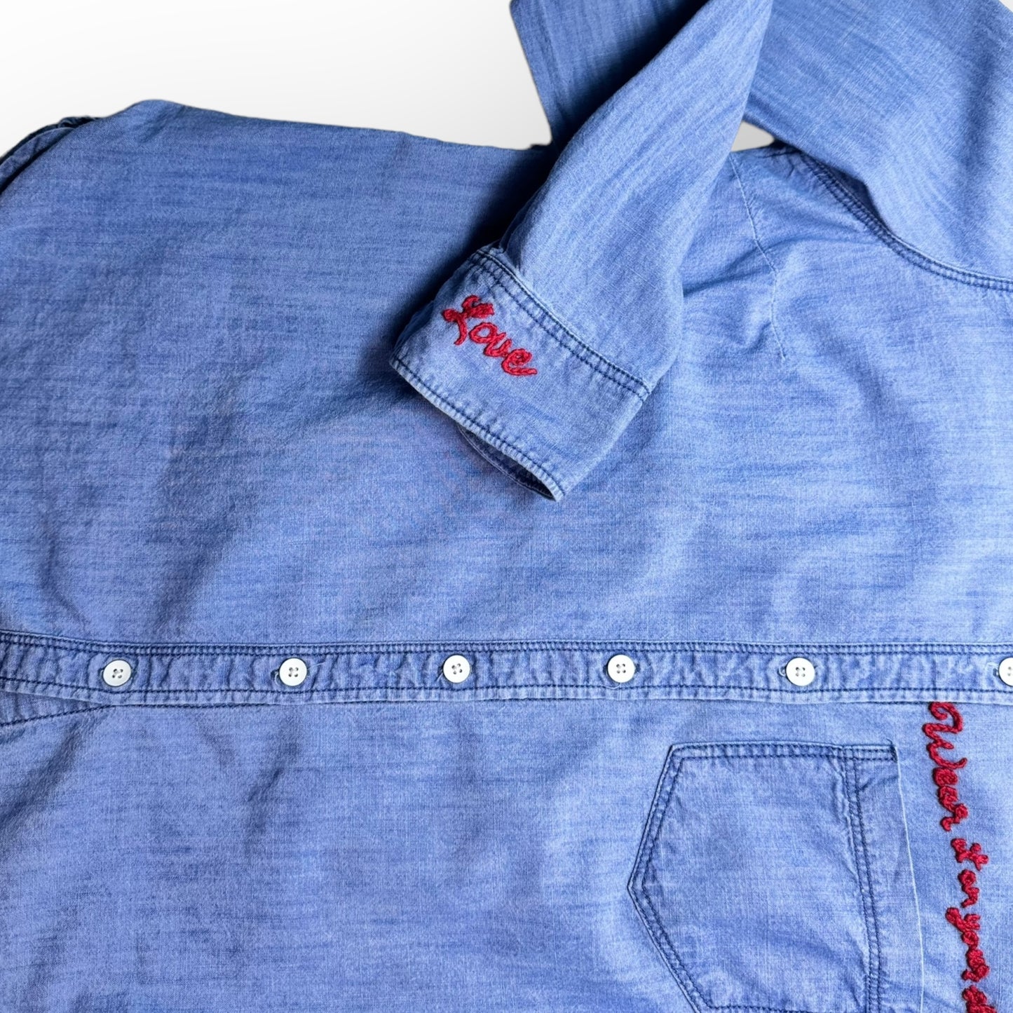 Small Denim shirt Wear it on your sleeve Love