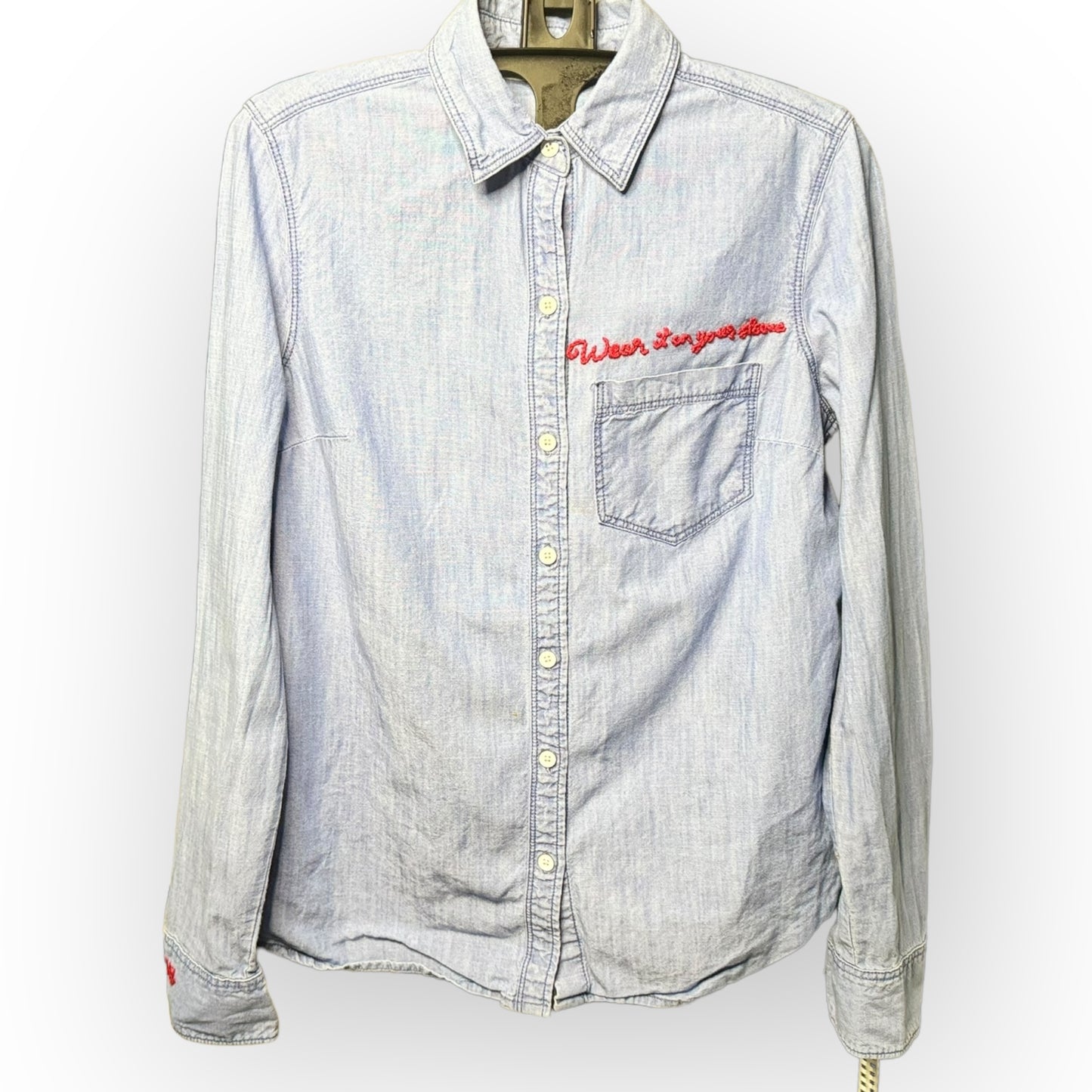 Small Denim shirt Wear it on your sleeve Love
