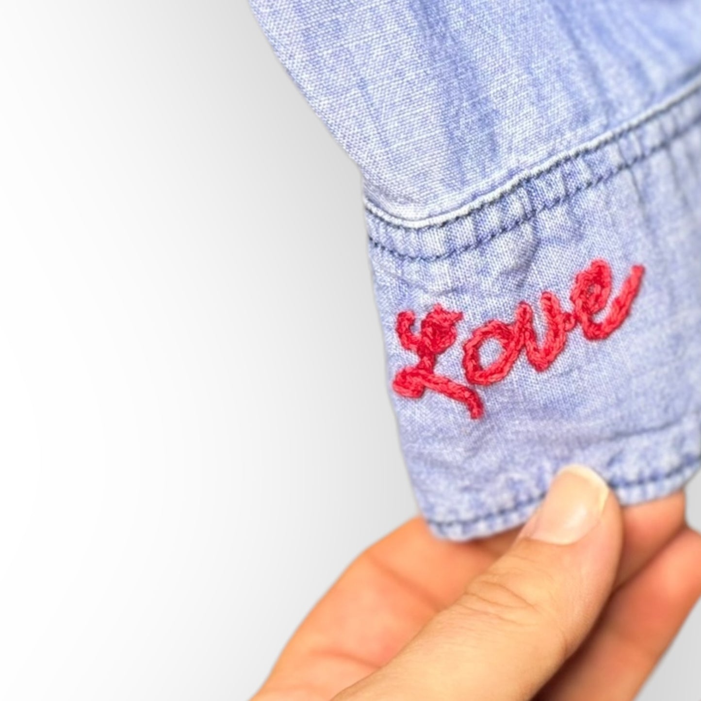 Small Denim shirt Wear it on your sleeve Love