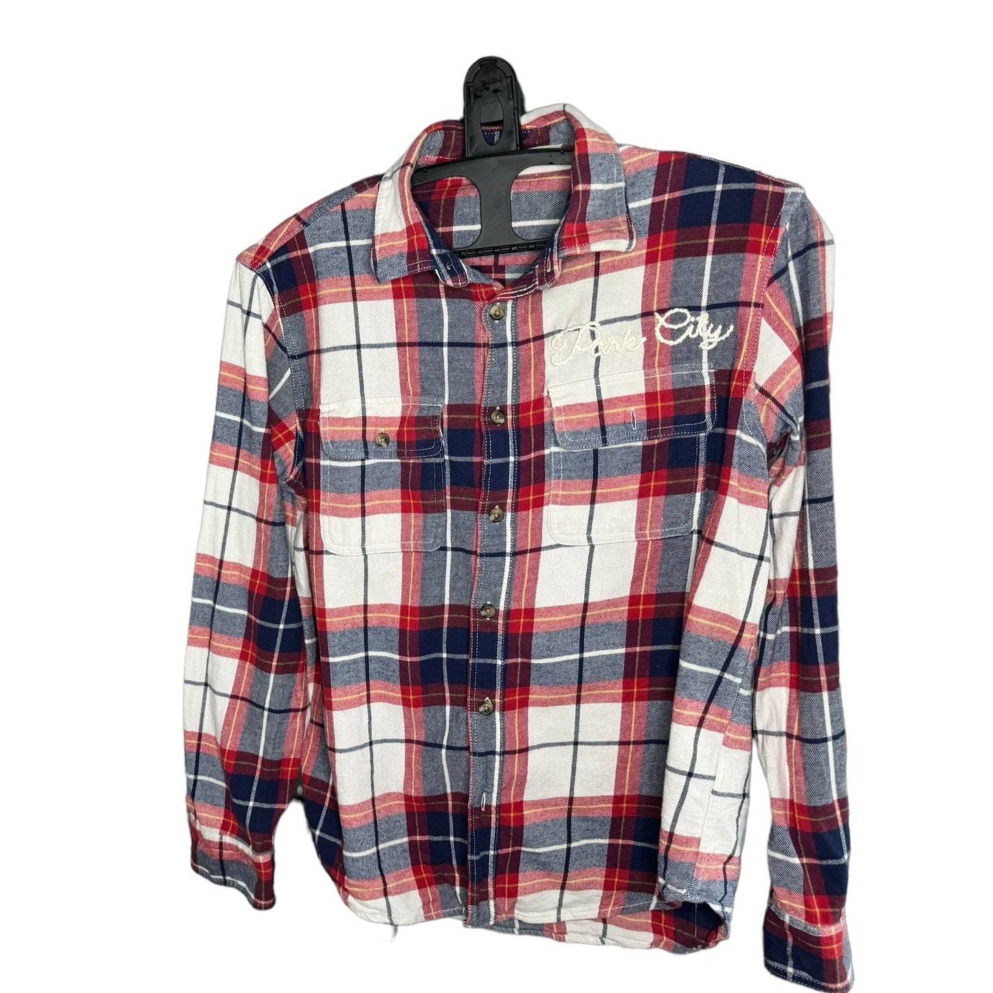 Park CIty Plaid red white and blue