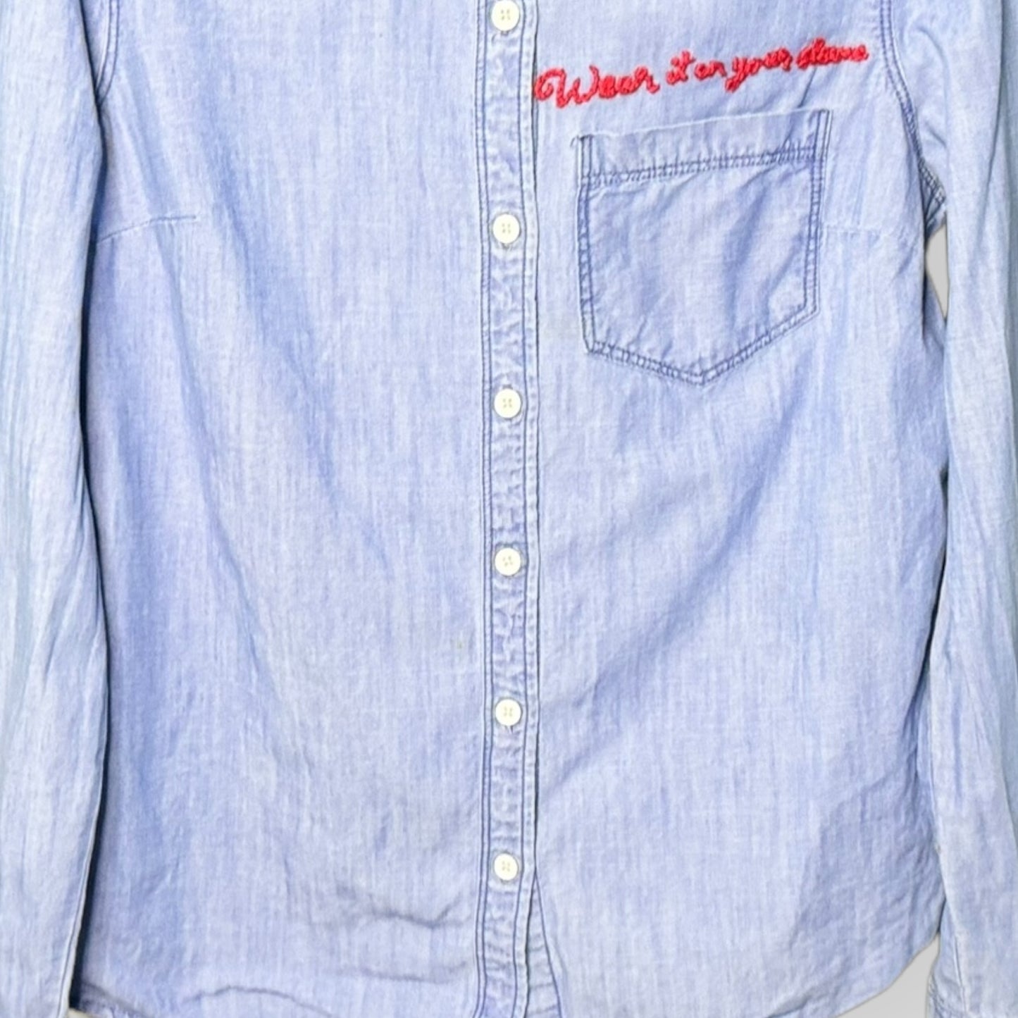 Small Denim shirt Wear it on your sleeve Love